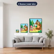 Masha Painting the Bear on an Easel – available sizes