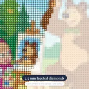Masha Painting the Bear on an Easel – diamond close-up