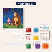 Masha and the Bear Watching Night Fireworks – kit contents