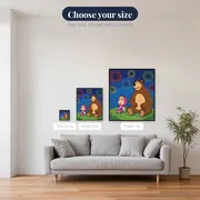 Masha and the Bear Watching Night Fireworks – available sizes
