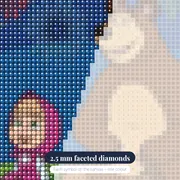 Masha and the Bear Watching Night Fireworks – diamond close-up