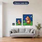 Masha Hugging the Bear Under Starry Sky – available sizes