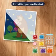 Masha Hugging the Bear Under Starry Sky – kit ready to start