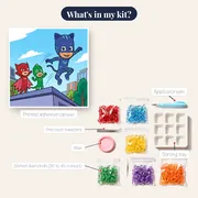 Catboy Owlette and Gekko Jumping on Rooftop – kit contents