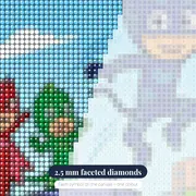 Catboy Owlette and Gekko Jumping on Rooftop – diamond close-up