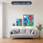 Yoyo, Bibou et Gluglu en plein vol héroïque – tailles disponibles