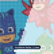 Catboy Owlette und Gekko im Heldenflug – Nahaufnahme der Steine