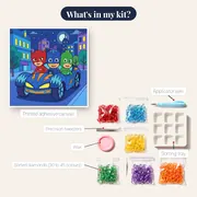 Catboy Owlette and Gekko Riding the Cat-Car – kit contents