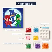 Catboy Owlette and Gekko Team Pose Under the Moon – kit contents