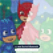 Catboy Owlette and Gekko with Fireflies in the Park – diamond close-up