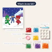 Catboy Owlette and Gekko Running in the Snow – kit contents