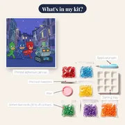 Catboy Owlette and Gekko Chasing Romeo's Robot – kit contents