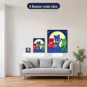 Catboy Owlette and Gekko Under the Moon – available sizes