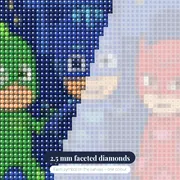 Catboy Owlette and Gekko City Skyline Heroes – diamond close-up