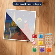 Ladybug und Cat Noir auf Pariser Dächern bei Nacht – Set bereit zum Loslegen