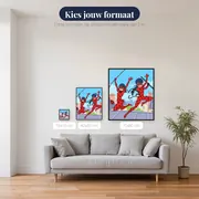Ladybug en Cat Noir boven de daken – beschikbare formaten