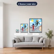 Ladybug and Cat Noir Balancing on a Rooftop – available sizes