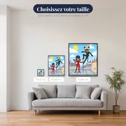 Ladybug et Chat Noir en équilibre sur le toit – tailles disponibles
