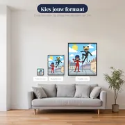 Ladybug en Cat Noir op het stadsdak – beschikbare formaten