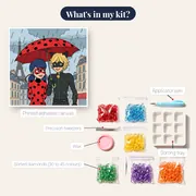 Ladybug and Cat Noir Under Paris Rain – kit contents
