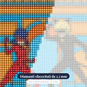 Ladybug e Chat Noir davanti all'Arco di Trionfo – primo piano dei diamanti