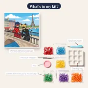 Ladybug and Cat Noir on Paris Bridge – kit contents