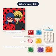 Ladybug and Cat Noir Hero Portrait – kit contents