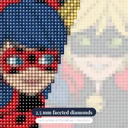 Ladybug and Cat Noir Hero Portrait – diamond close-up