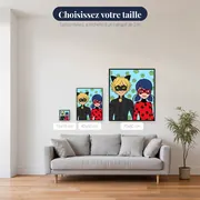 Ladybug et Chat Noir portrait souriant – tailles disponibles