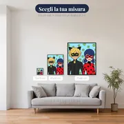 Chat Noir e Ladybug con Impronte Verdi – misure disponibili