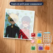 Ladybug et Chat Noir portrait souriant – kit prêt à commencer