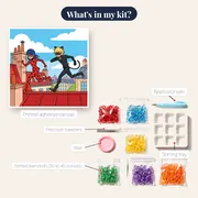 Ladybug and Cat Noir Running on Rooftops – kit contents