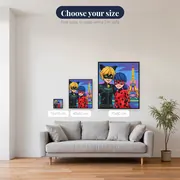 Ladybug and Cat Noir Illuminated Eiffel Tower – available sizes