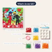 Ladybug and Cat Noir Valentine Hearts – kit contents