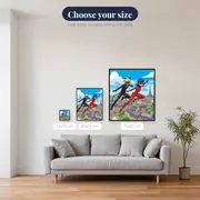 Ladybug and Cat Noir Soaring Above the City – available sizes