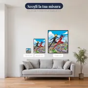 Ladybug e Chat Noir in volo su Parigi – misure disponibili