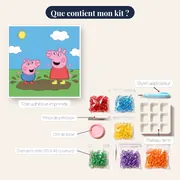 Peppa et George sautant dans les flaques de boue – contenu du kit