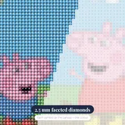 Peppa and George Jumping in Muddy Puddles – diamond close-up