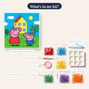 Peppa and George in Front of Their Hilltop House – kit contents