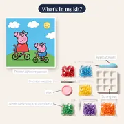 Peppa and George Riding Bicycles on a Green Hill – kit contents