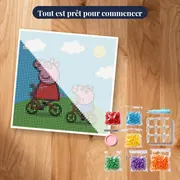 Peppa et George à vélo sur la colline – kit prêt à commencer