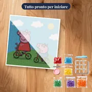 Peppa e George in bicicletta sulla collina – kit pronto per iniziare