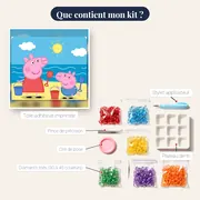 Peppa et George à la plage avec seaux – contenu du kit