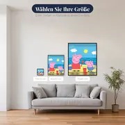 Peppa und Schorsch am Strand mit Eimern – verfügbare Größen