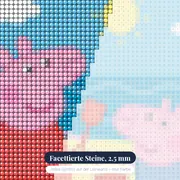 Peppa und Schorsch am Strand mit Eimern – Nahaufnahme der Steine