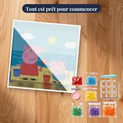 Peppa et George à la plage avec seaux – kit prêt à commencer