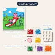 Peppa and George on the Playground Slide – kit contents