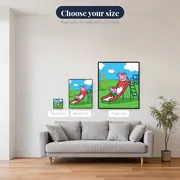 Peppa and George on the Playground Slide – available sizes