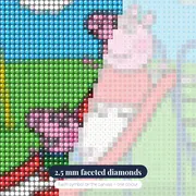 Peppa and George on the Playground Slide – diamond close-up