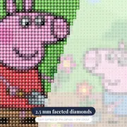 Peppa and George Planting Flowers in the Garden – diamond close-up